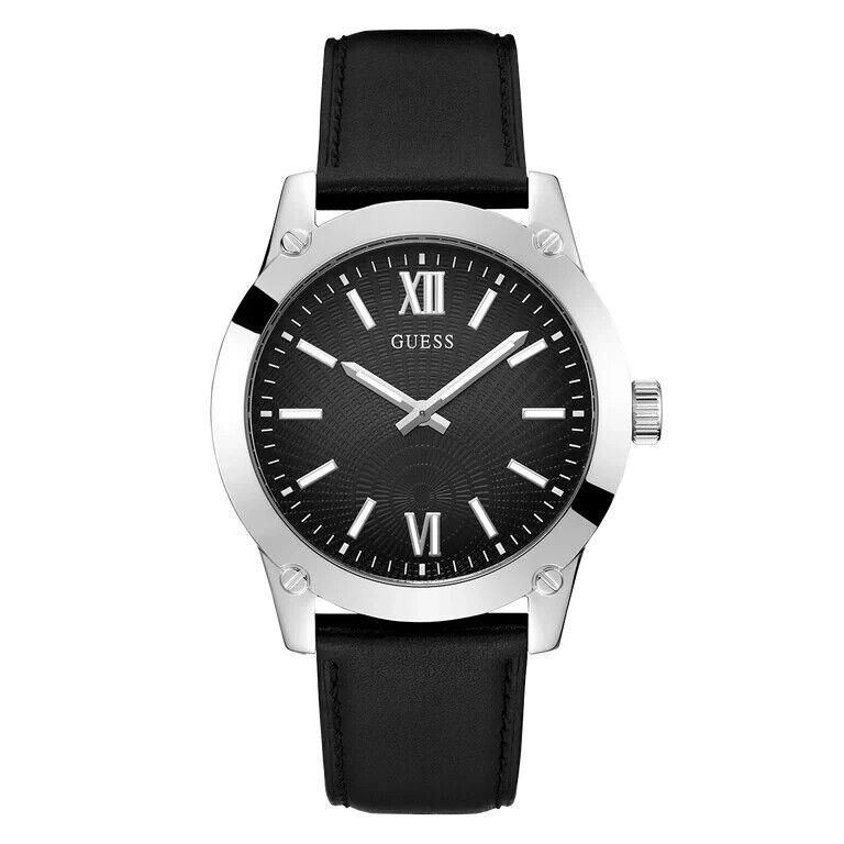 Guess Men`s Black Silver Analog Watch GW0628G1