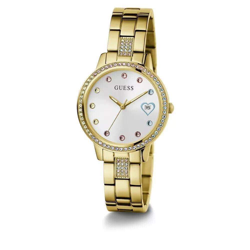 Guess Silver Dial Gold Stainless Steel Strap Women Watch GW0657L2