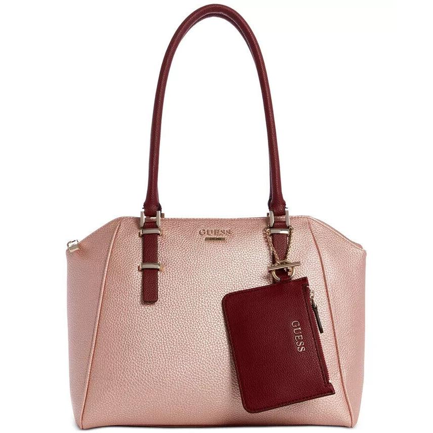 Guess Maxxe Uptown Satchel - Rose Gold Multi/gold