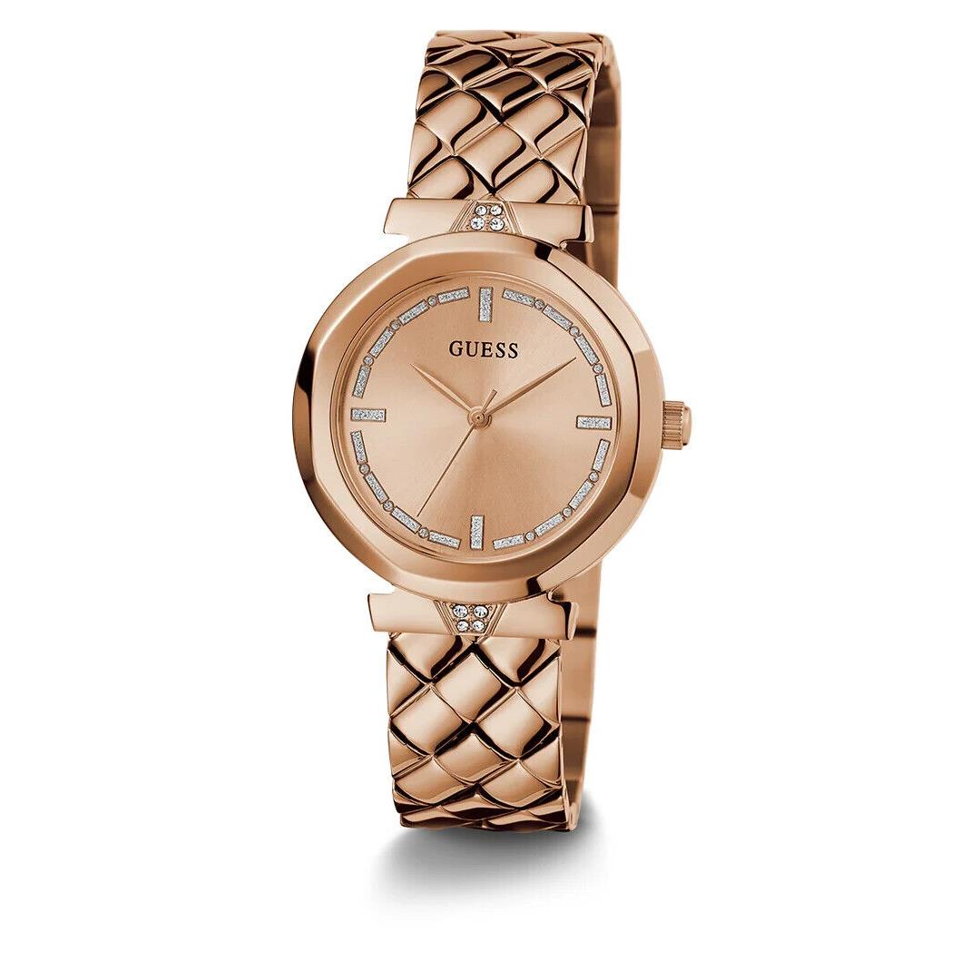 Guess Ladies Rose Gold Tone Analog Watch 34 mm GW0613L3