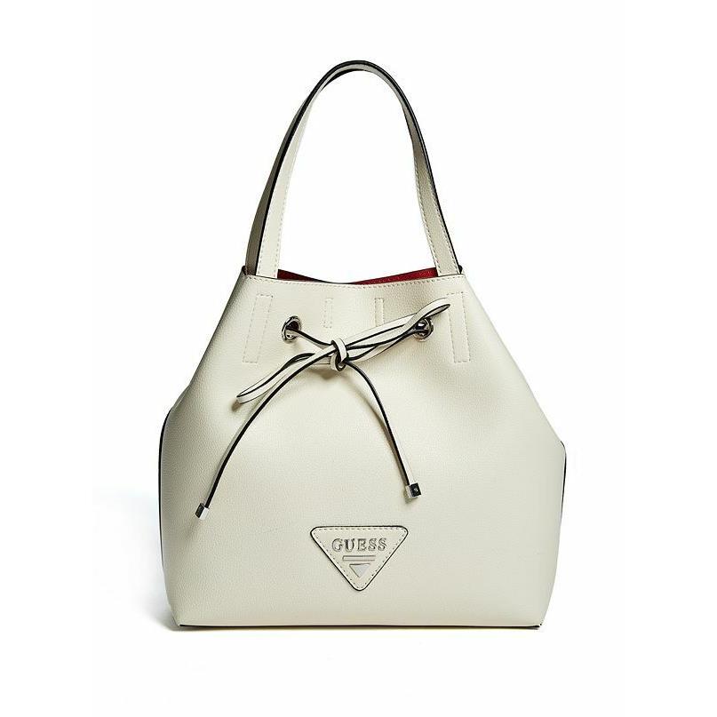 Guess Womens Ames Bucket Bag Purse Stone