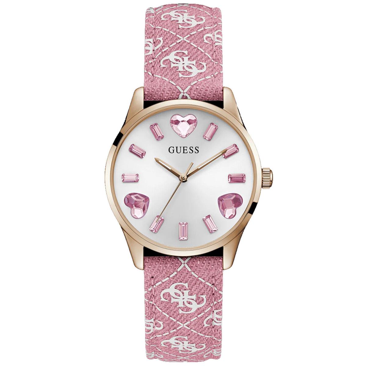 Guess Women`s Candy Hearts Silver Dial Watch - GW0654L2