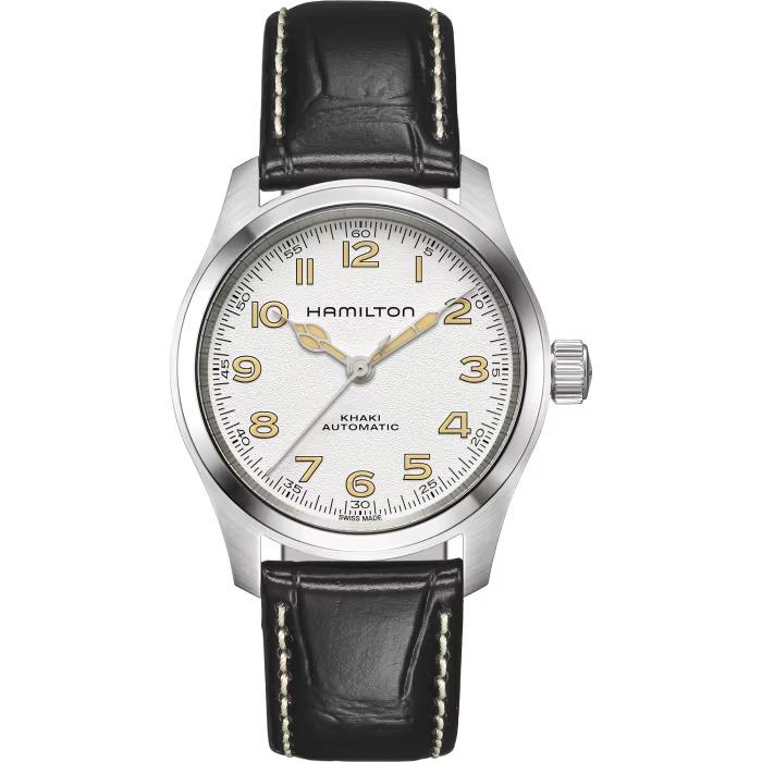 Hamilton Khaki Field Murph 38mm White Dial Leather Strap Watch H70405710