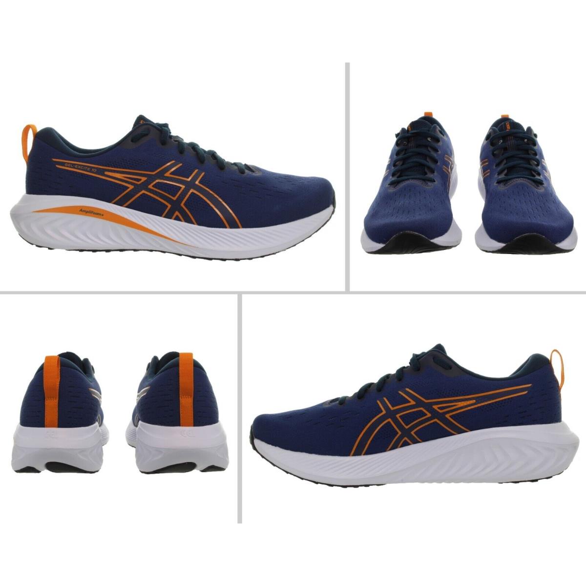 Asics Men`s Gel Excite 10 Deep Ocean - Orange Running Shoes Multiple Size