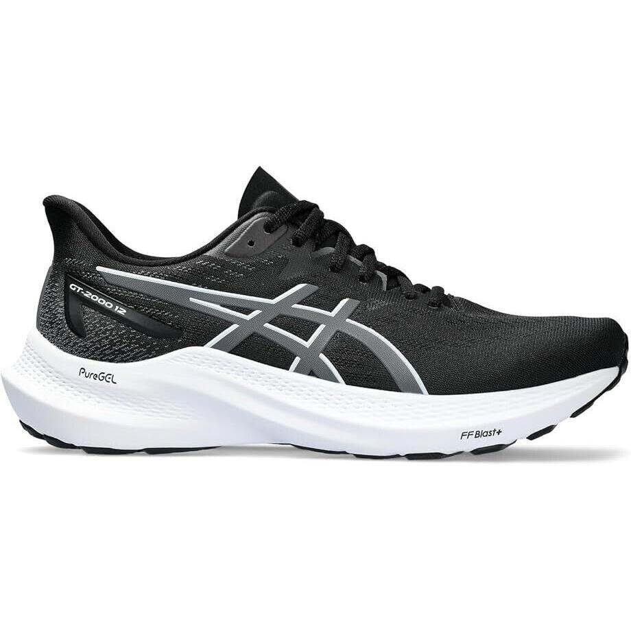 Asics Women`s 10 M GT-2000 12 Running Shoes in Black/carrier Grey