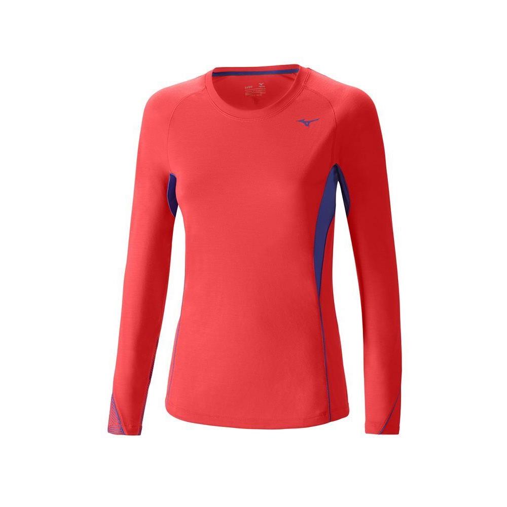 Mizuno Warmalite Phenix J2GA67256-4 Running T-shirt Women`s Red Long Sleeve