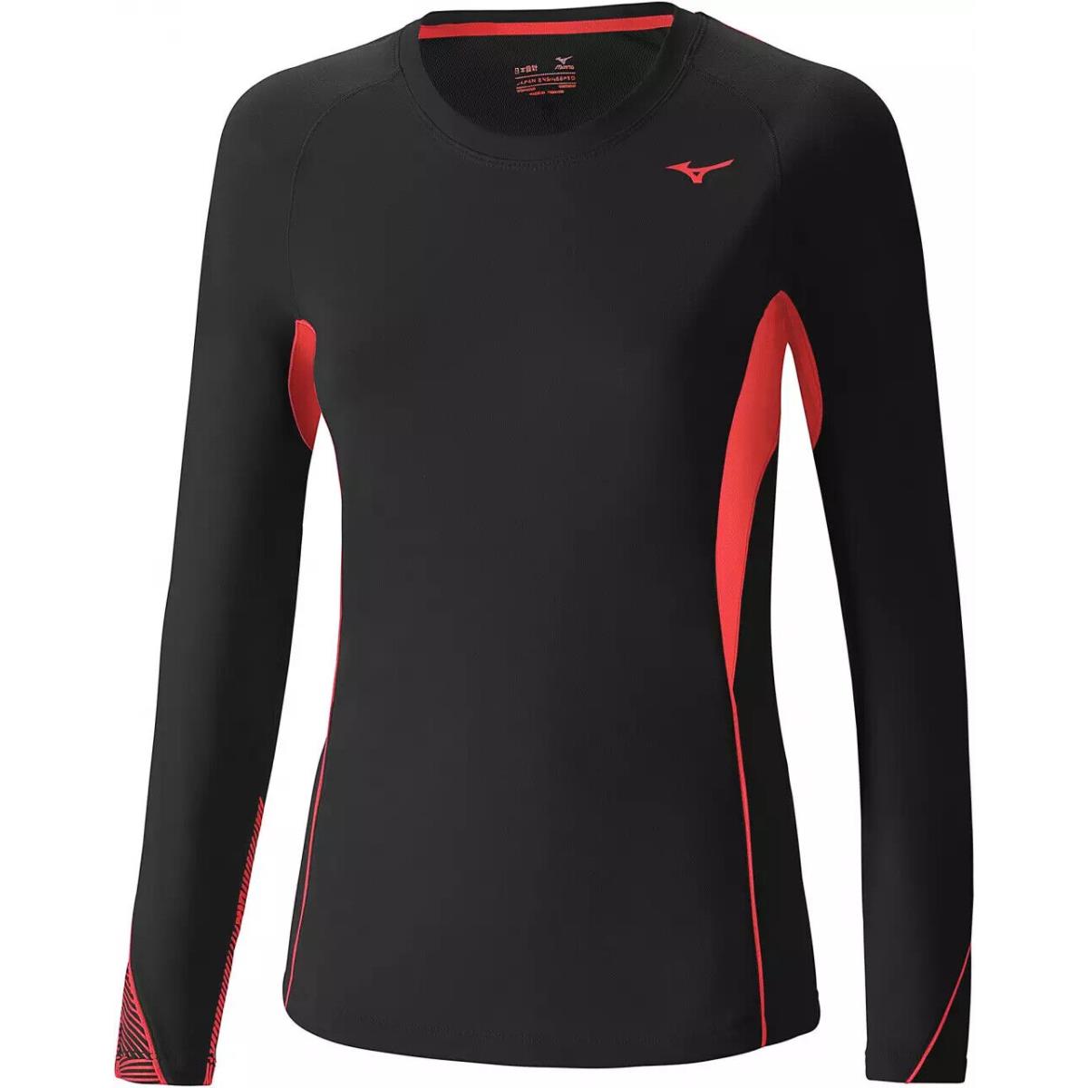 Mizuno Warmalite Phenix J2GA67250-9 Running T-shirt Women`s Black Long Sleeve