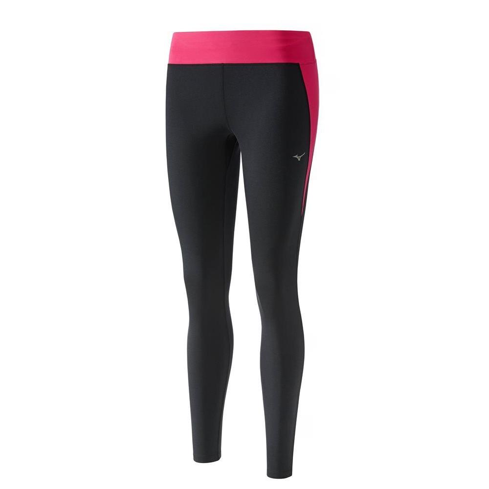 Mizuno Premium J2GB72160-9 Long Tights Women`s M Black Pink Aero Running Pants