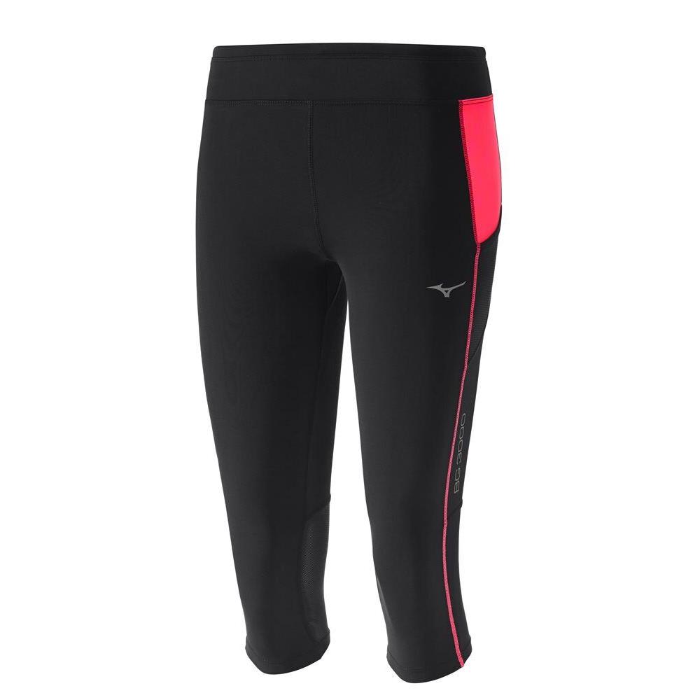 Mizuno BG3000 J2GB57049-7 3/4 Running Pants Women`s Black Polyester Performance