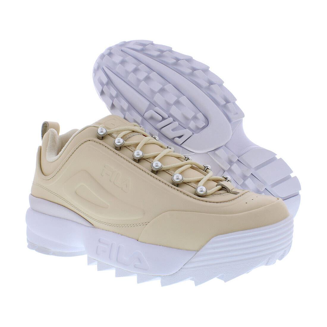 Fila Disruptor Zero Pearl Womens Shoes Size 9.5 Color: Beige/white - Beige/White, Main: Beige