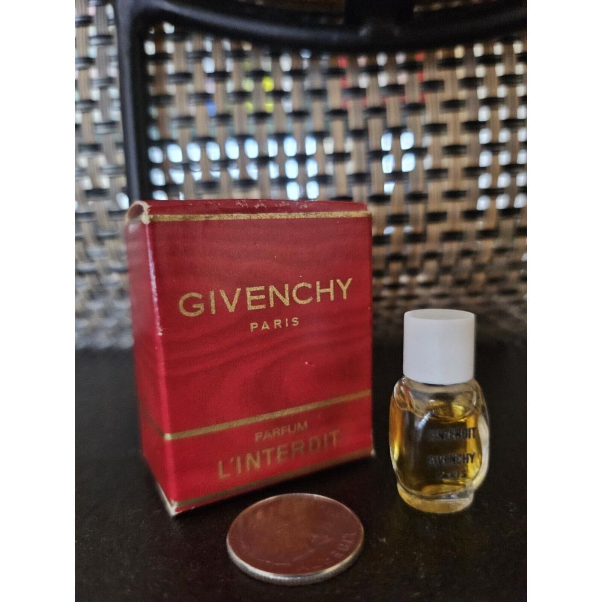 Vintage L Interdit Givenchy Paris France Micro Miniature Pure Parfum Full