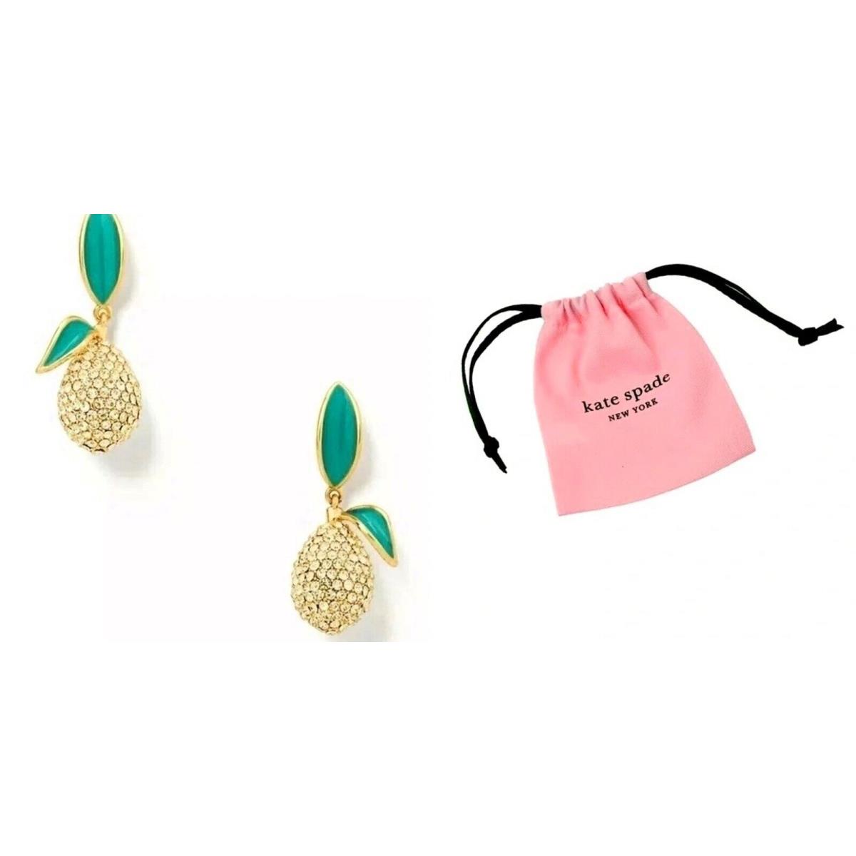 Kate Spade Picnic Perfect Lemon Drop Dangle Pierced Earrings