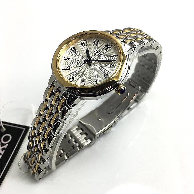 Women`s Seiko Two Tone Stainless Steel Dressy Watch SRZ506 SRZ506P1