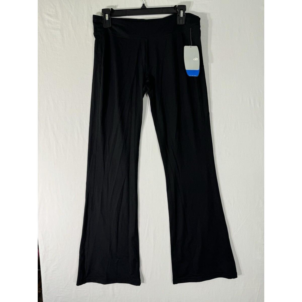 Alo Yoga Medium Tall Black Mid-rise Flare Pants Workout Athleisure Lounge