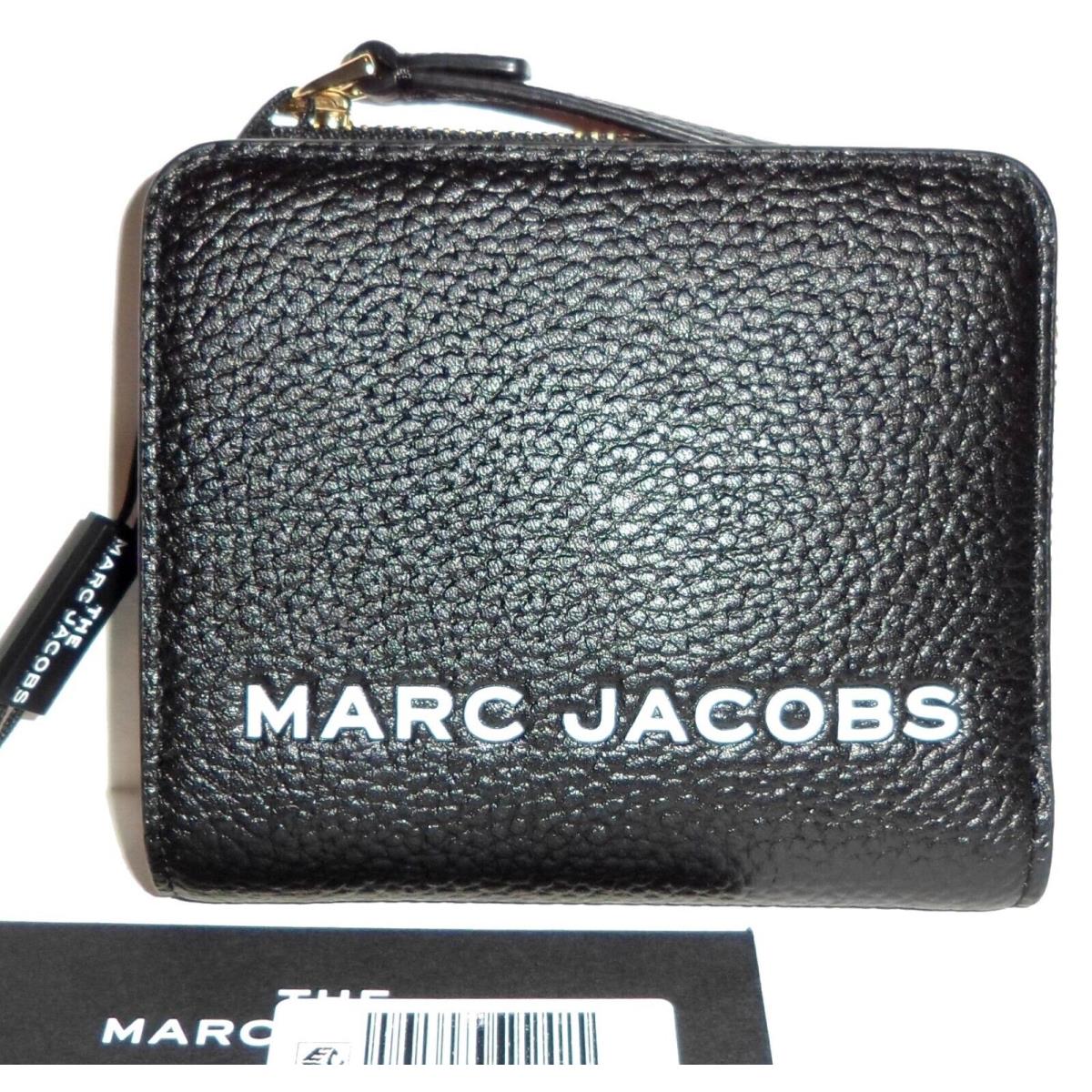 The Marc Jacobs Black Leather Bifold Zip Small Wallet