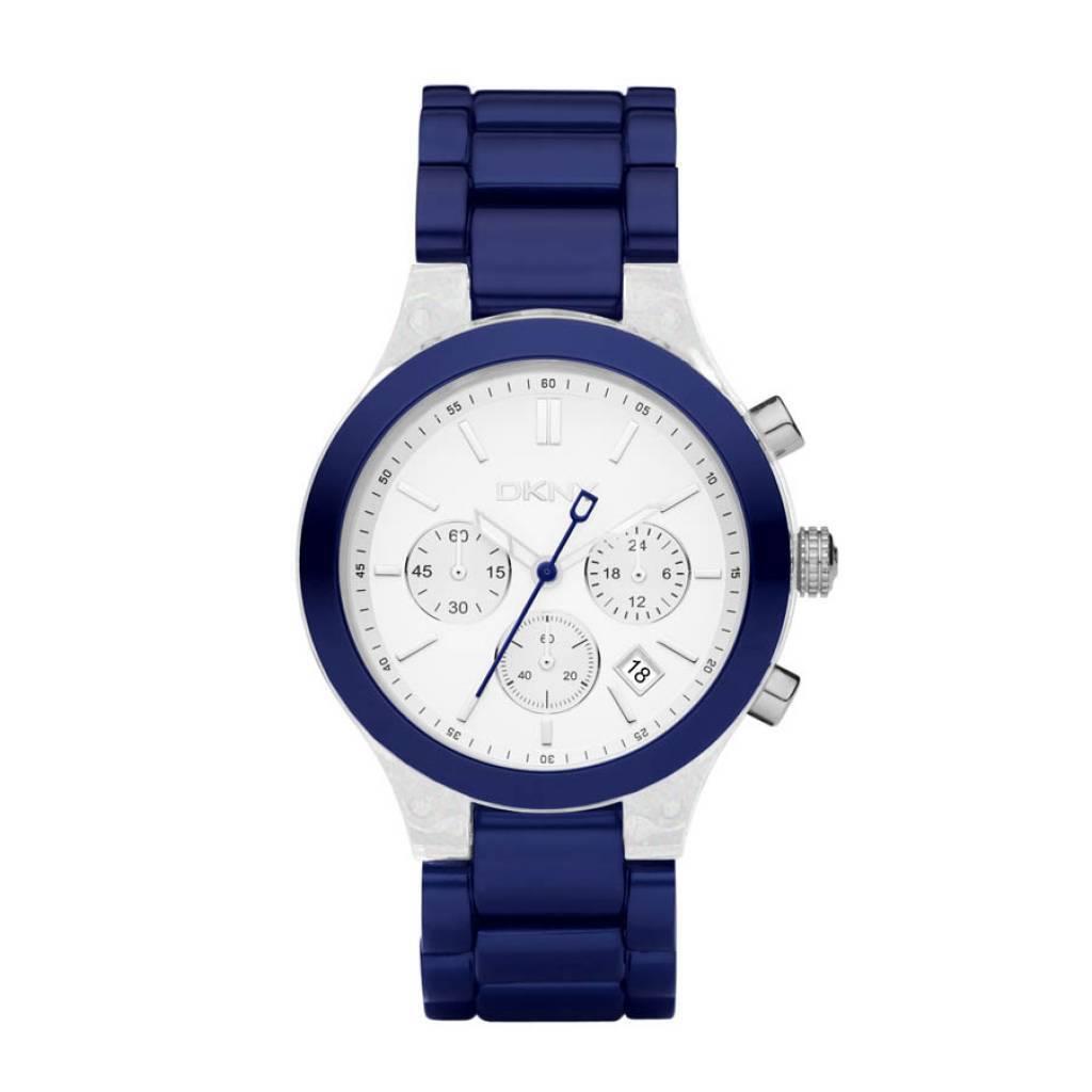 Dkny Metallic Blue Aluminum Strap Chronograph WATCH-NY8265