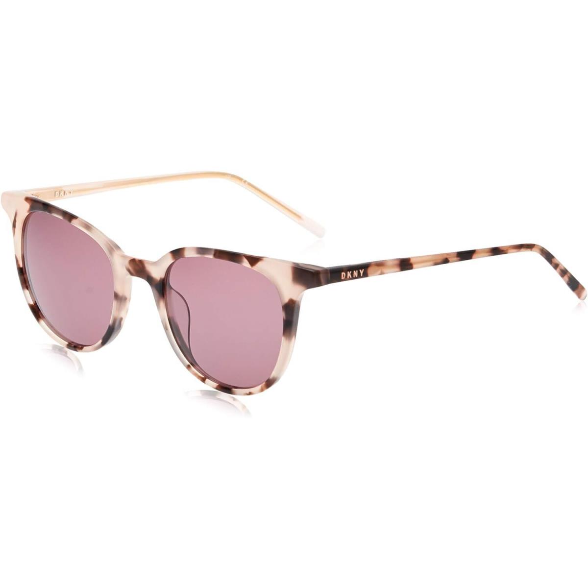 Dkny Women`s Dk507s Round Sunglasses Blush Tortoise