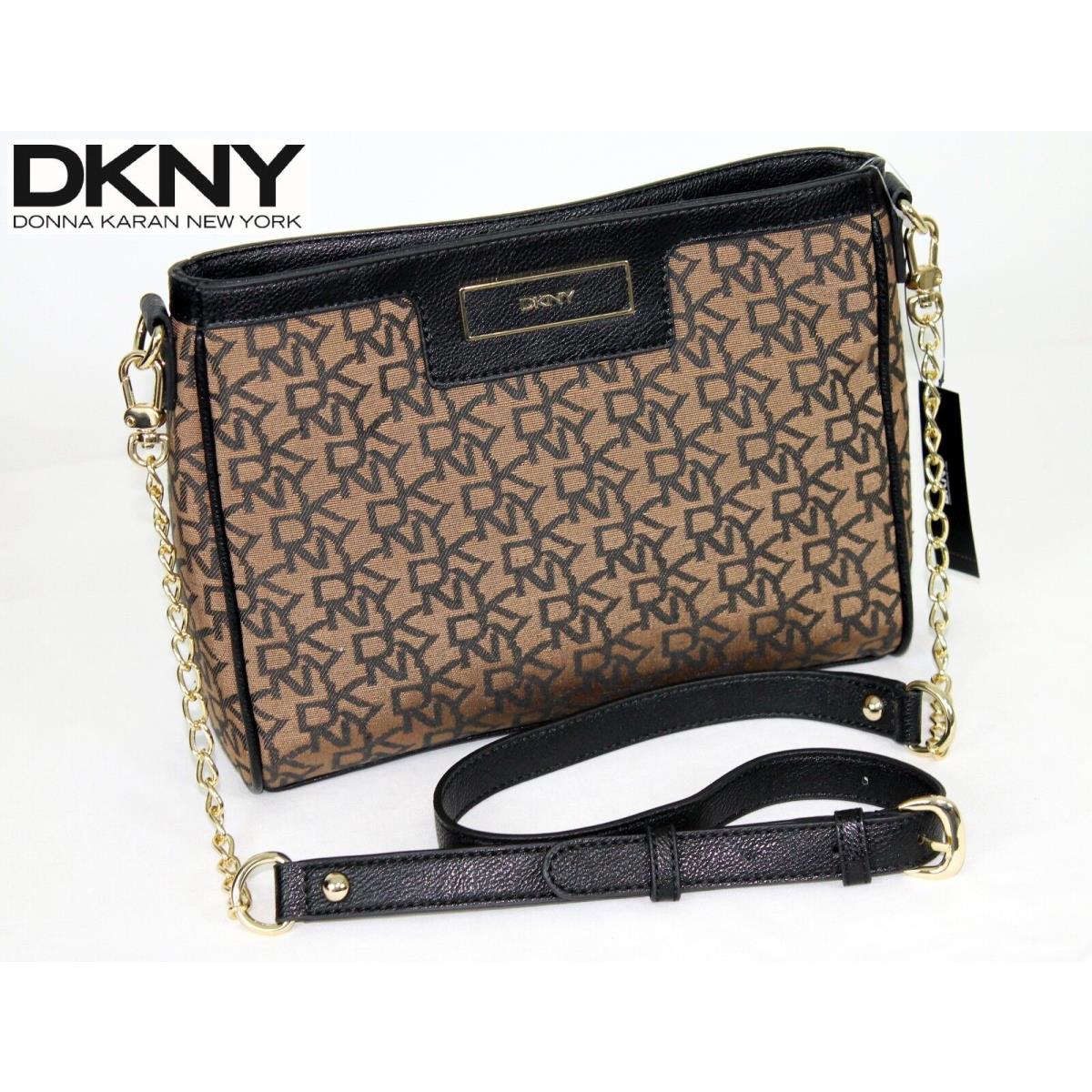 Donna Karan Cross Body Dkny Handbag Leather Gold Designer Purse Dress Bag