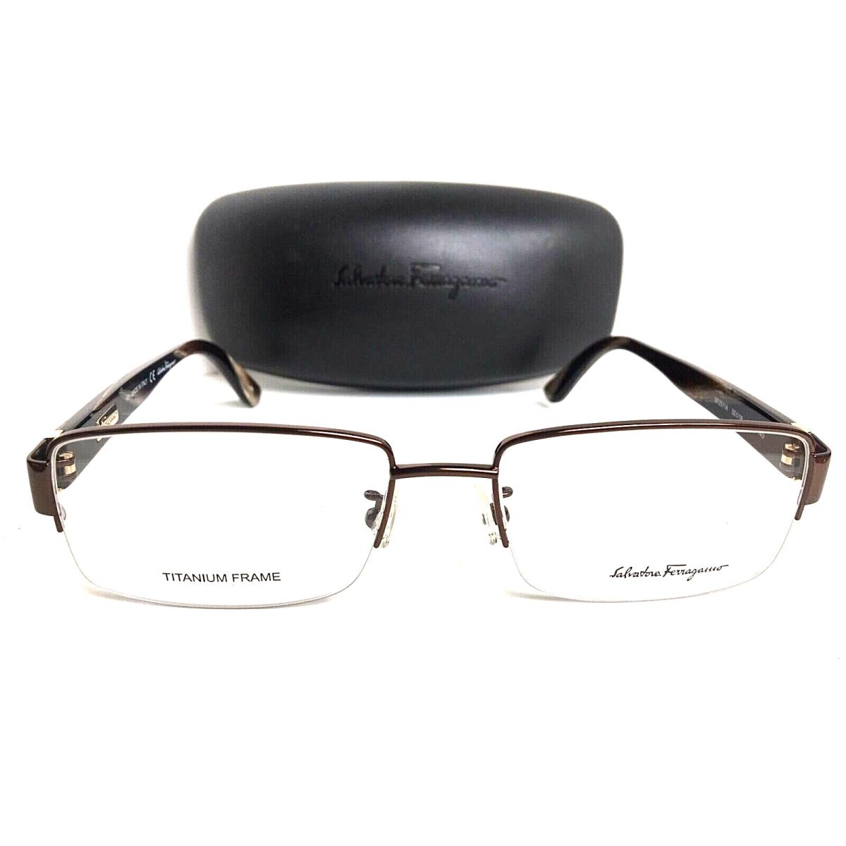 Salvatore Ferragamo SF 2511A SF2511A 208 55mm Brown Titanium Mens Eyeglasses