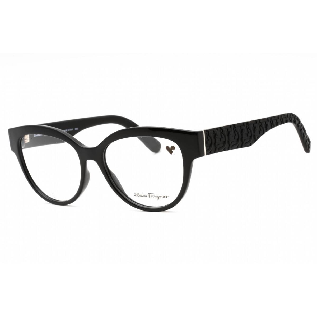 Salvatore Ferragamo Women`s Eyeglasses Black Cat Eye Full Rim Frame SF2957E 001