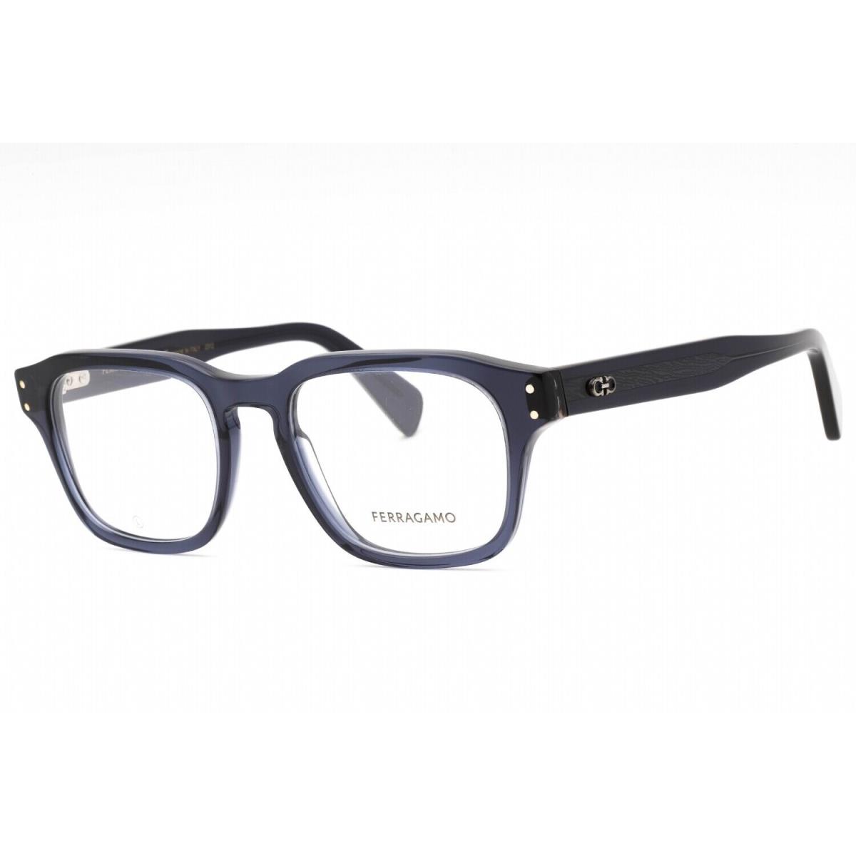 Salvatore Ferragamo SF2958 420 Eyeglasses Crystal Navy Frame 52mm