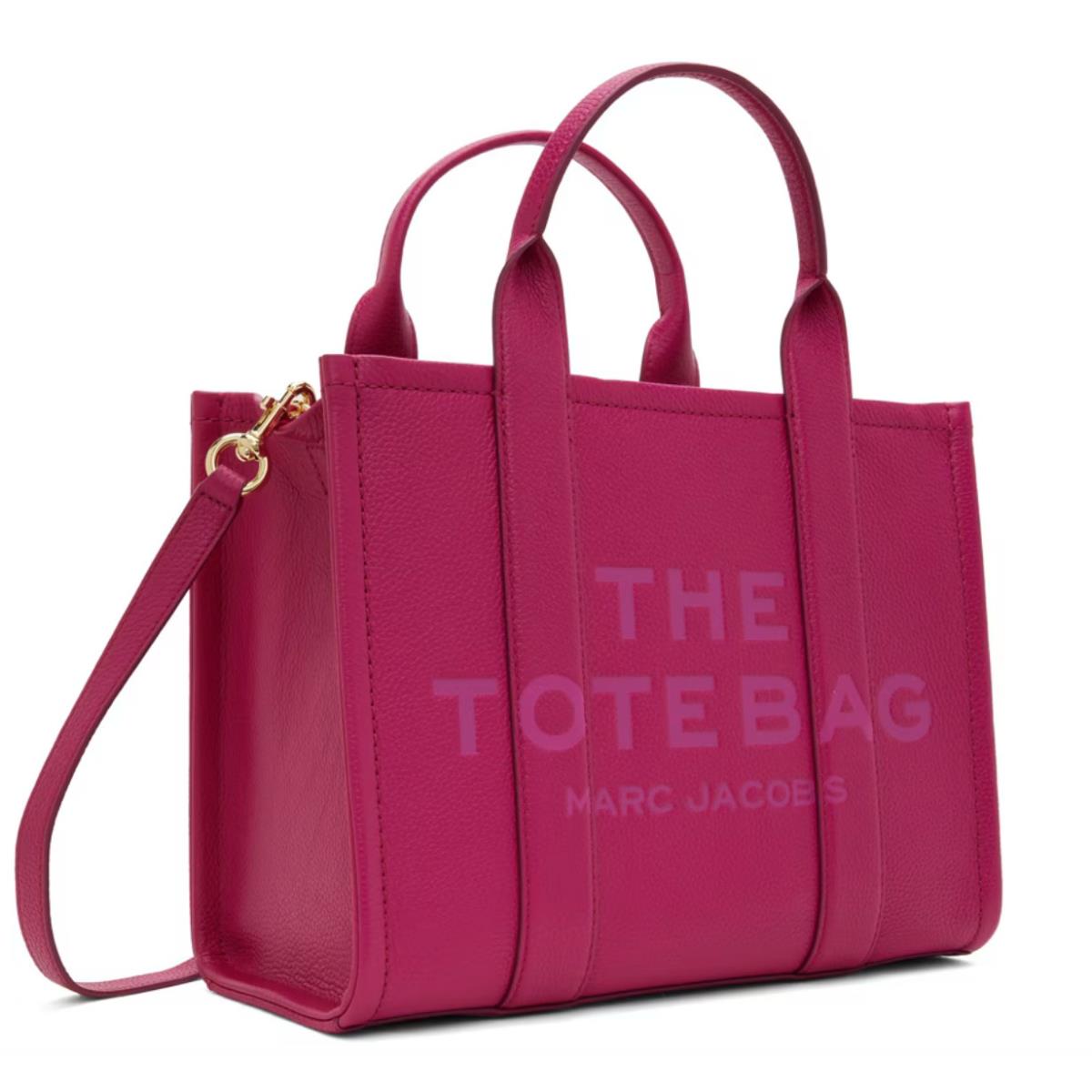 Marc Jacobs Women s The Leather Medium Tote In Lipstick Pink