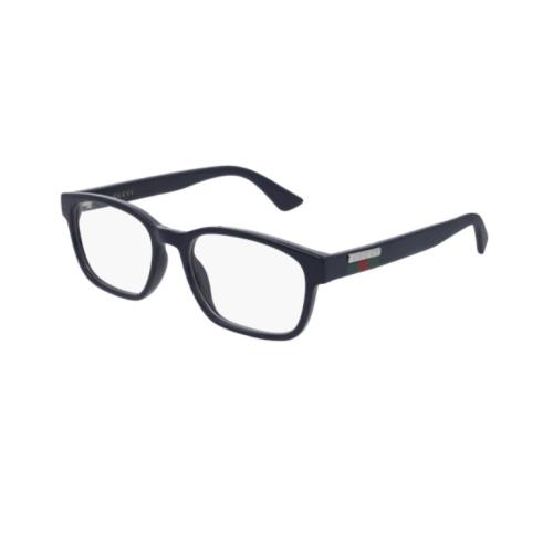 Gucci GG0749O 003 Blue/clear Rectangle Men`s Eyeglasses