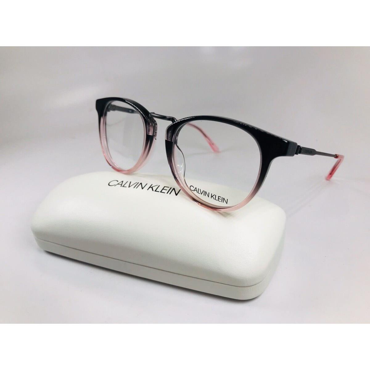 Calvin Klein CK18721 677 Crystal Smoke-pink Gradient Eyeglasses 49mm W/case