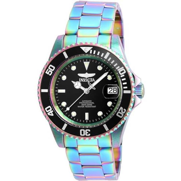 Invicta Men`s Pro Diver Collection Coin-edge Automatic Watch Assorted Colors iridescent (model 26600)