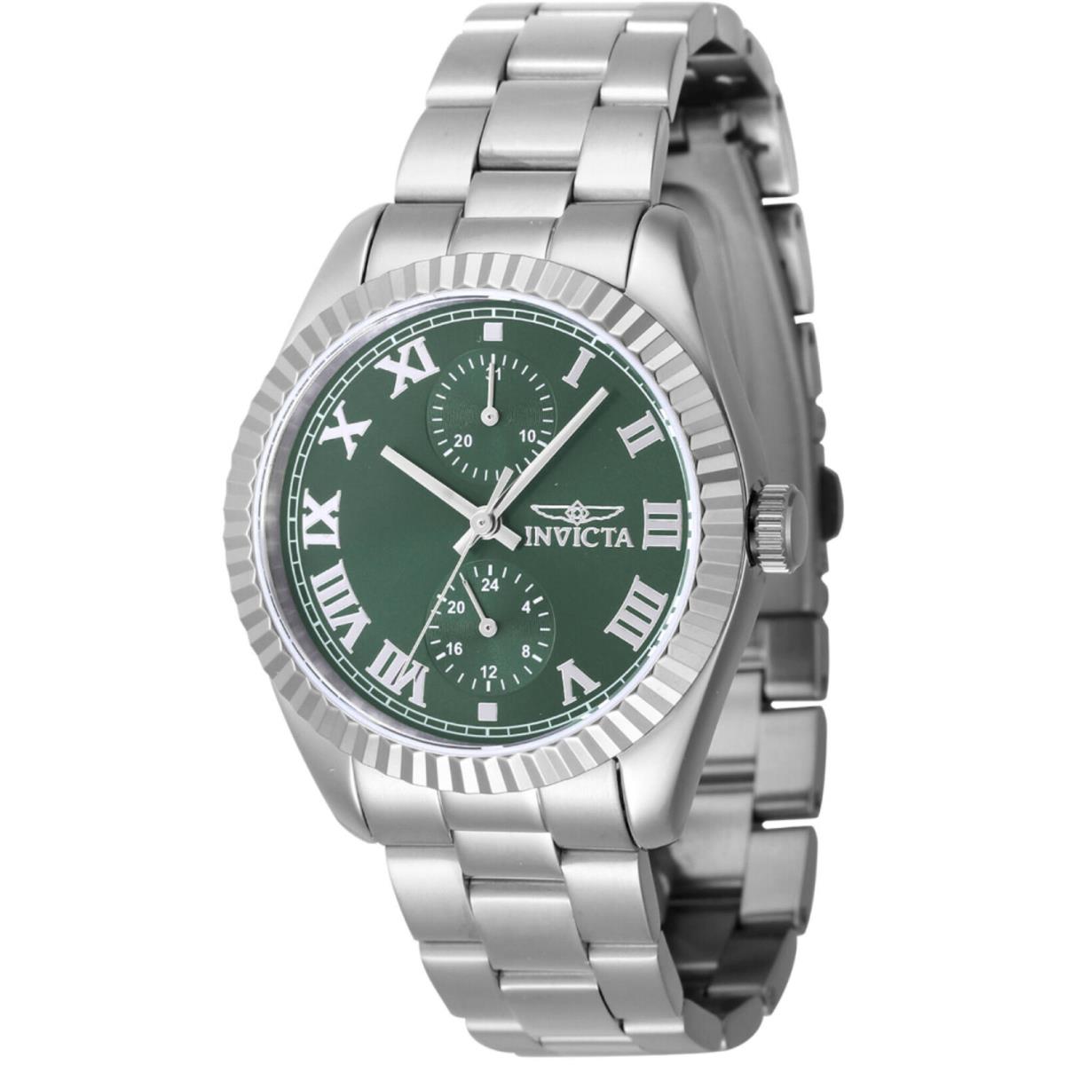 Invicta Women`s Watch Specialty Quartz Green Dial Stainless Steel Bracelet 47436