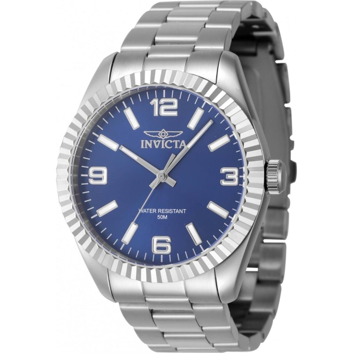 Invicta Men`s Watch Specialty Quartz Blue Dial Stainless Steel Bracelet 47451