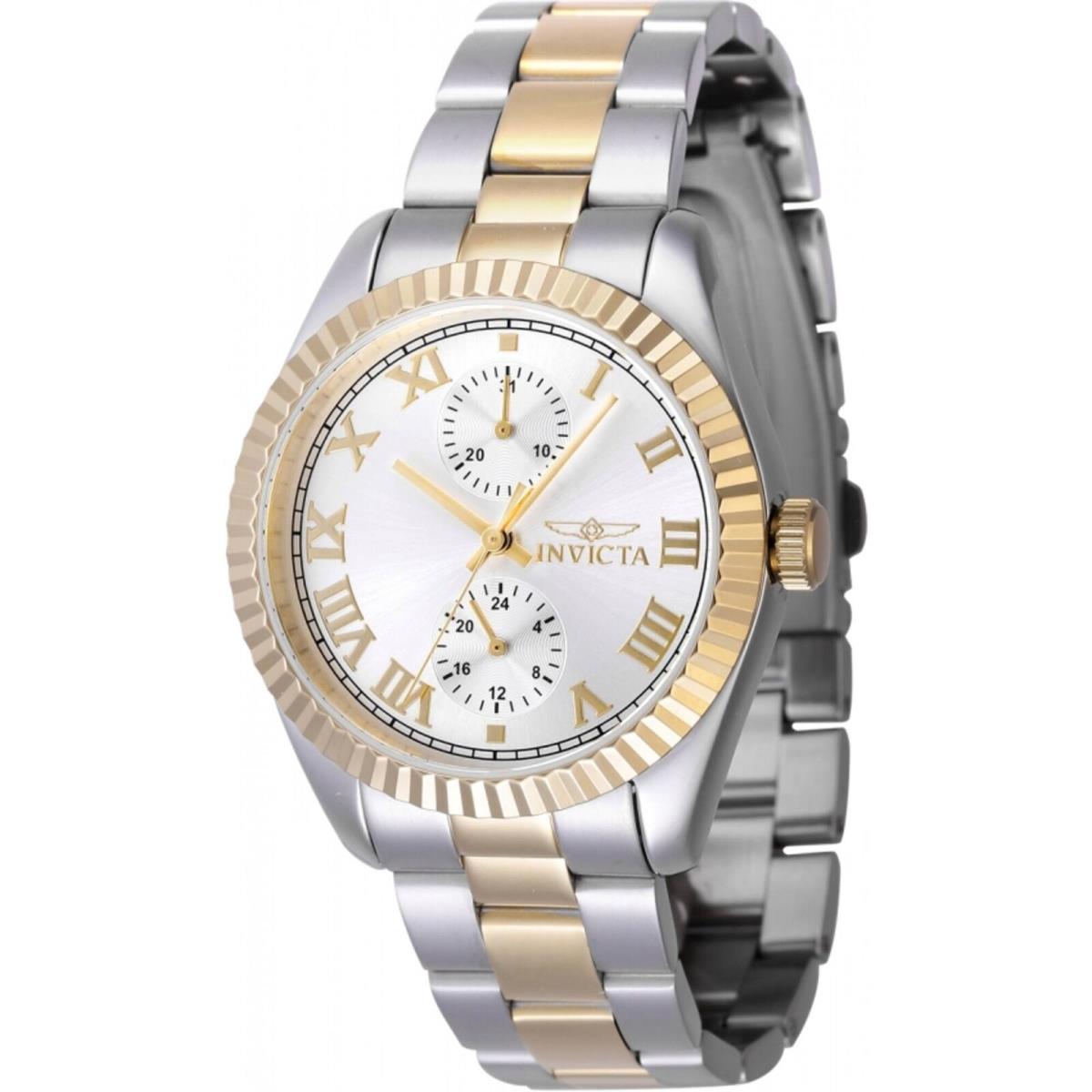 Invicta Women`s Watch Specialty Quartz Silver Tone Dial Two Tone Bracelet 47440