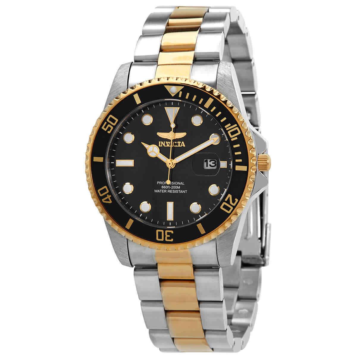 Invicta Pro Diver Quartz Black Dial Two-tone Men`s Watch 33269