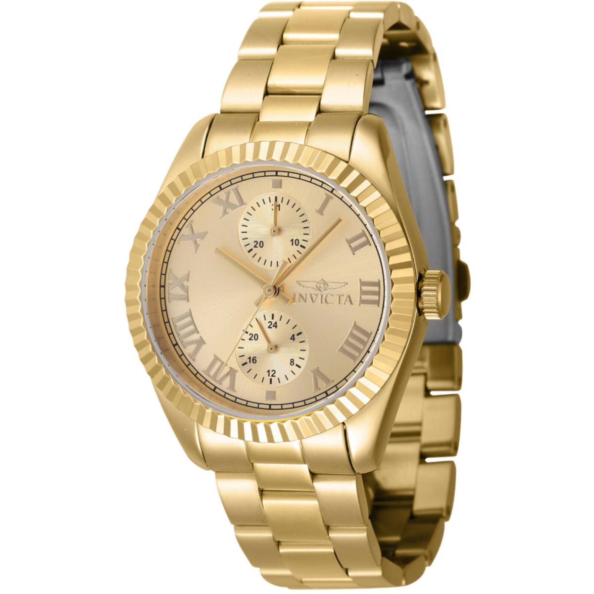 Invicta Women`s Watch Specialty Quartz Gold Tone Dial Yellow Gold Bracelet 47445