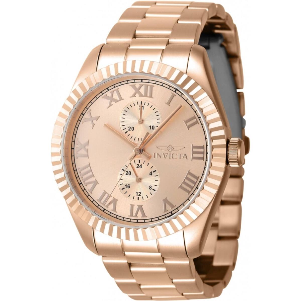 Invicta Men`s Watch Specialty Quartz Rose Gold Stainless Steel Bracelet 47433 - Dial: Rose Gold, Band: Rose