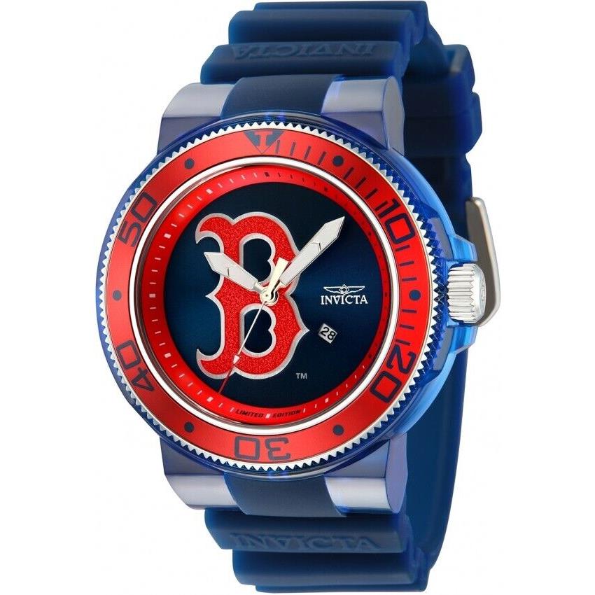 Invicta Mlb Boston Red Sox Men`s Watch - 51.5mm Blue