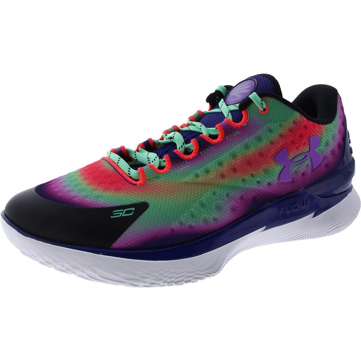 Under Armour Mens Curry 1 Low Flotro NM Running Training Shoes Bhfo 9792 - Black/White