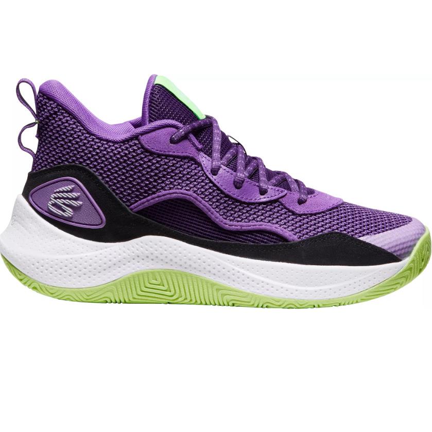 Under Armour Curry 3Z 24 Suede Purple Green All Sizes Basketball Stephen Curry - Purple