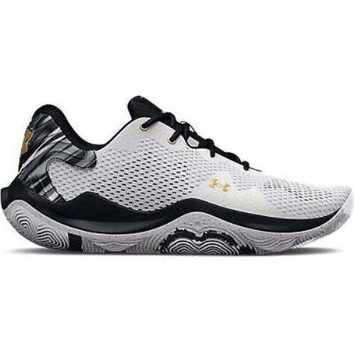 Under Armour Unisex UA Spawn 4 Basketball Shoe White/black/metallic Gold - 30253