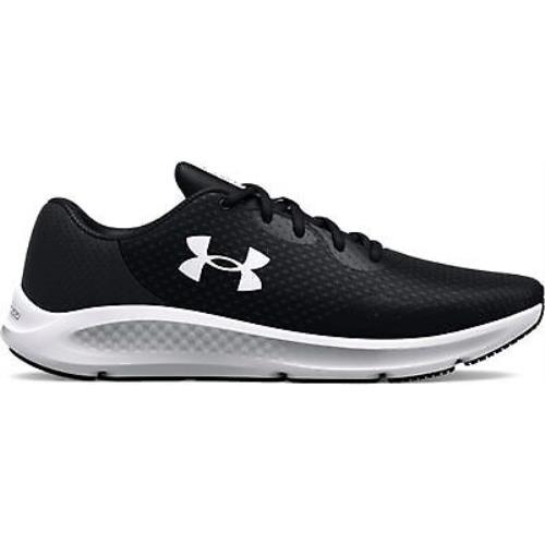 Under Armour Men`s UA Charged Pursuit 3 Wide 4E Running Shoes Black/black/whit