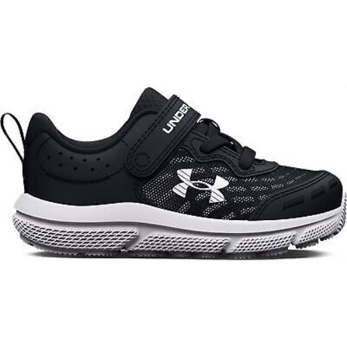 Under Armour Boys` Infant UA Assert 10 Alternate Closure Running Shoes Black/whi