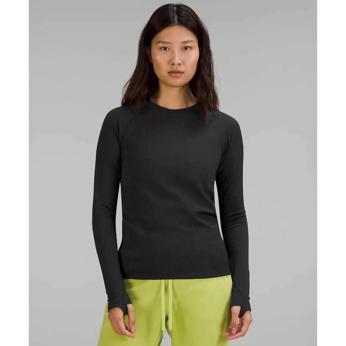 Lululemon Rest Less Pullover Rib Black Size 14. LW3GAHS