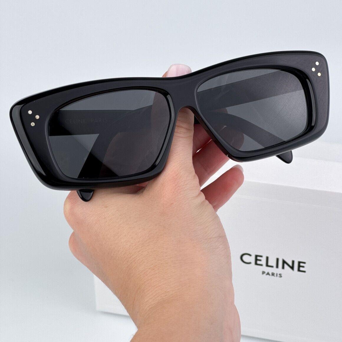 Celine CL40259I 01A Black Black Rectangle Unisex Sunglasses CL 40259I