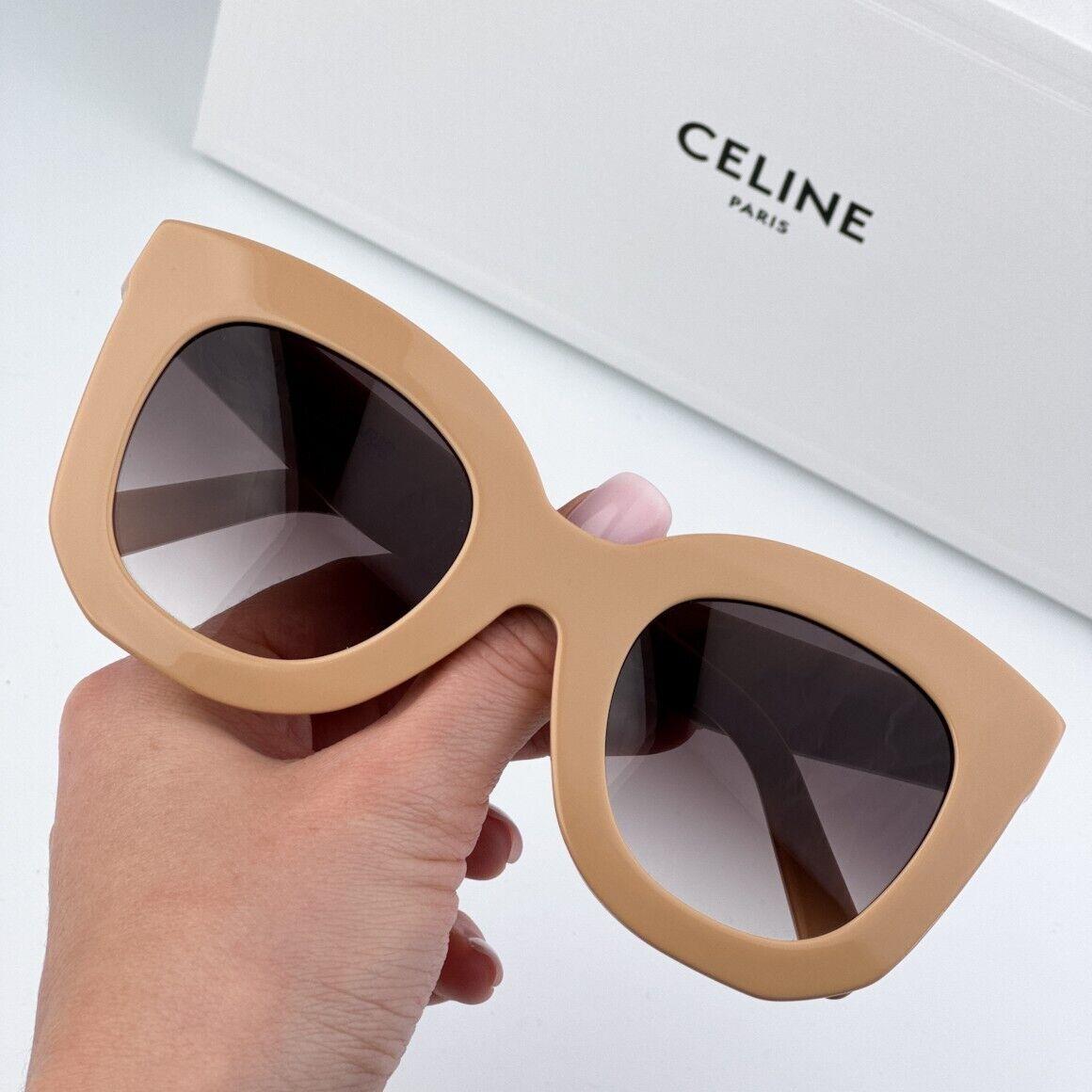 Celine CL4005FN 57Z Beige Gradient Violet Geometric Women Sunglasses