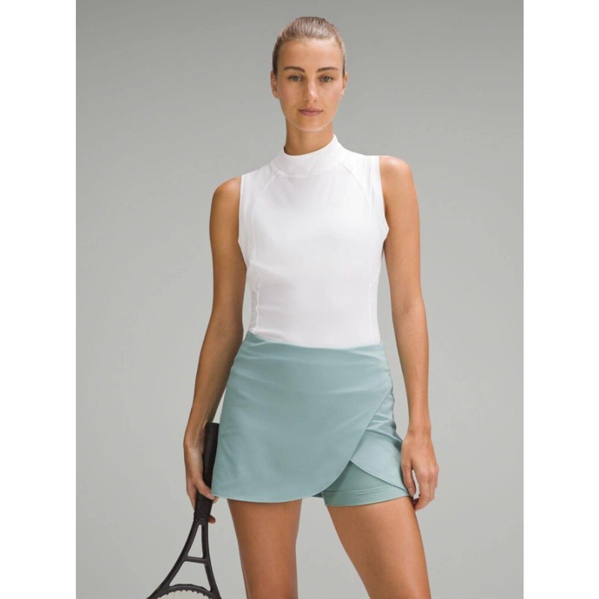 Lululemon High Rise Wrap Tennis Skirt Size 2 Green