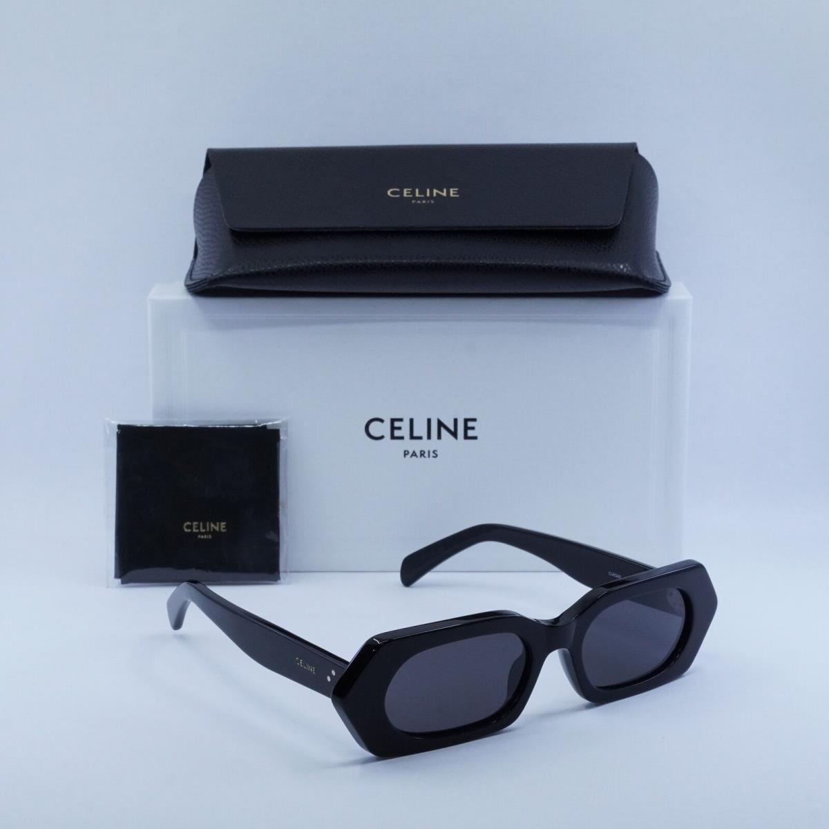 Celine CL40243I 01A Shiny Black/smoke 51-18-135 Sunglasses