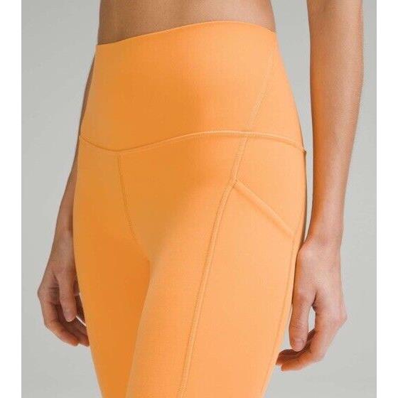 Women`s Lululemon Align Pant 25 Pockets HR Mango Dream Orange Size 14