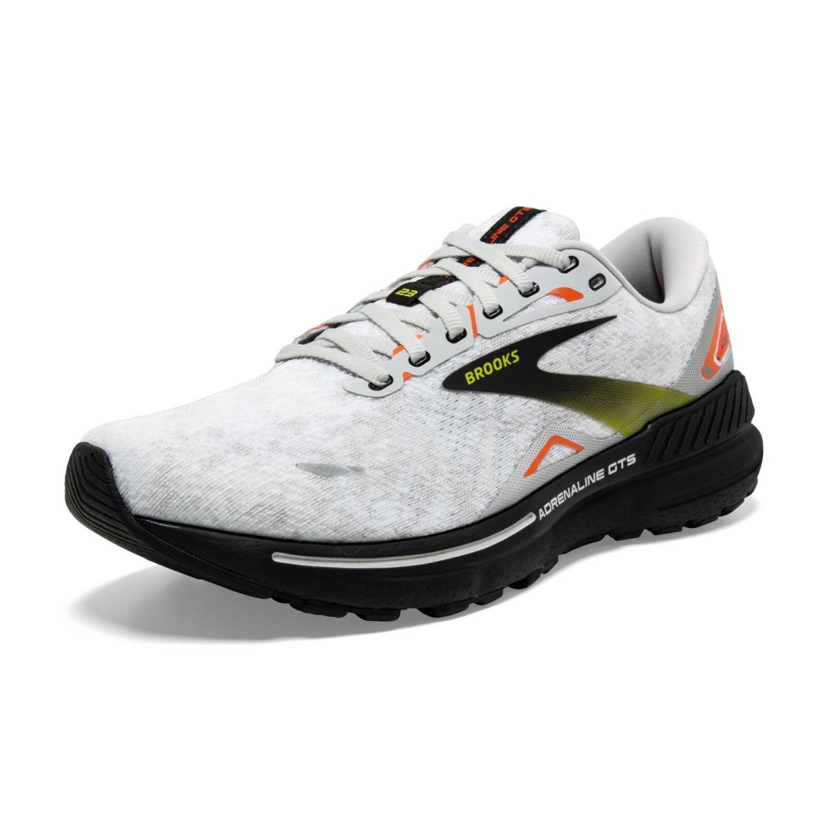 Brooks Mens Adrenaline Gts 23 Running Shoe Oyster/black/red Orange 7 Medium US - Oyster/Black/Red Orange