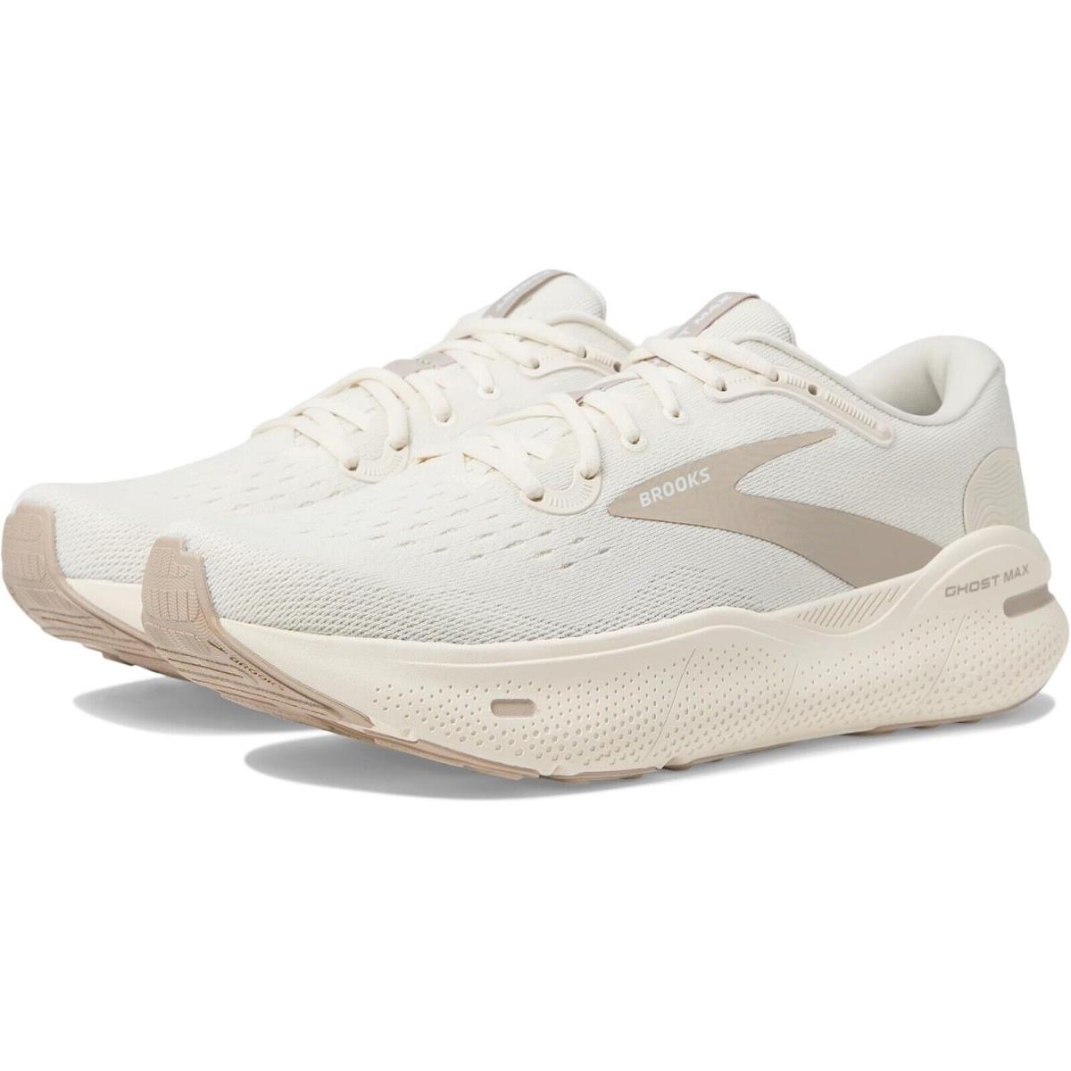 Brooks Ghost Max Men`s Sz 12 Running Shoes Coconut/white Sand/chateau - Coconut/White Sand/Chateau