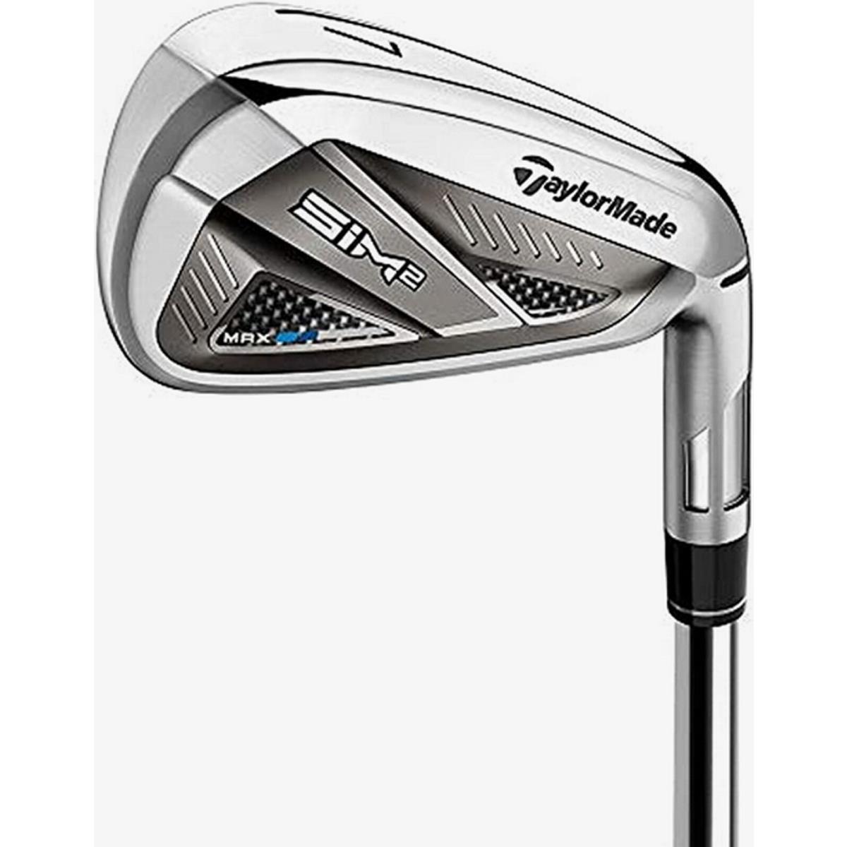 Taylormade SIM2 Max 5-PW+AW Iron Set Graphite Fujikura Ventus Blue 6R - Silver